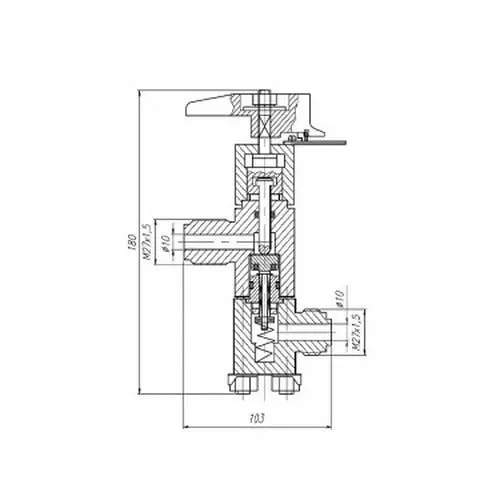 Клапан спускной автоматический штуцерный с ручным запором 528-35.510 (ИПЛT.49414122) 